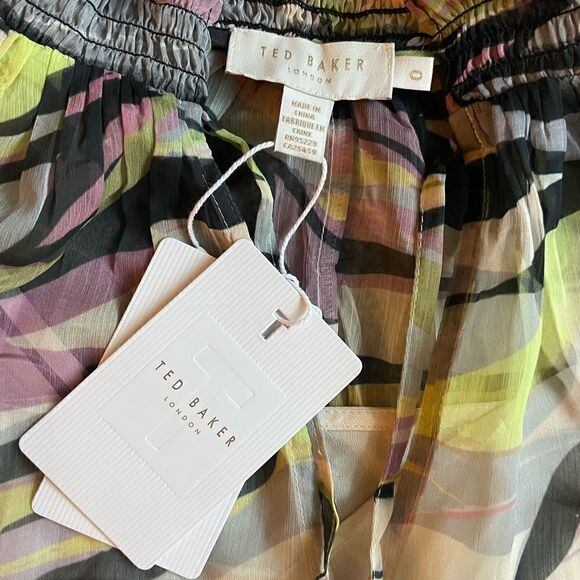 TED BAKER Zeenaa Blouson Sleeve Mini Dress Size 0 - US 00 - Picture 6 of 10